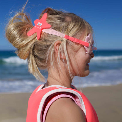 Sunnylife Melody The Mermaid Mini Swim Goggles - Neon Strawberry