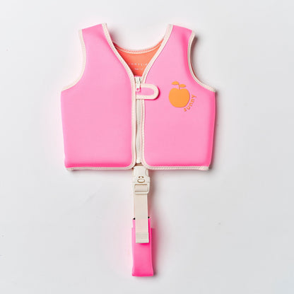 Sunnylife Poppy The Peach Kids Swim Vest - Neon Pink
