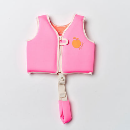 Sunnylife Poppy The Peach Kids Swim Vest - Neon Pink