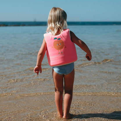 Sunnylife Poppy The Peach Kids Swim Vest - Neon Pink