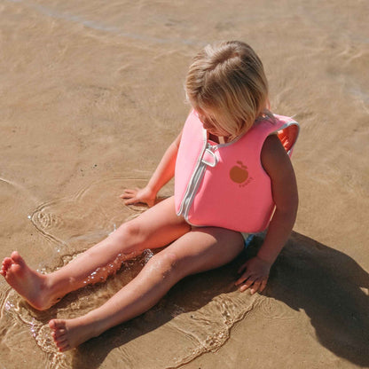 Sunnylife Poppy The Peach Kids Swim Vest - Neon Pink