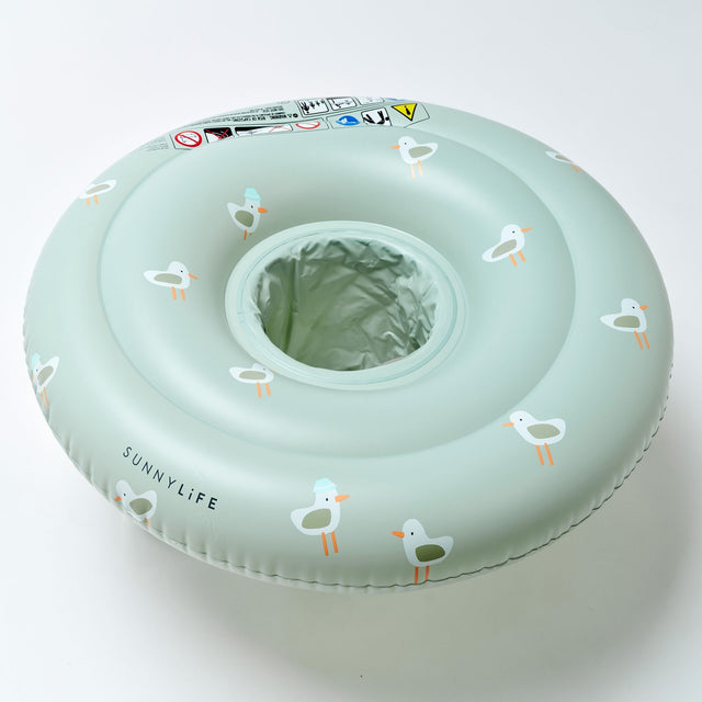 Sunnylife Sammy The Seagull Baby Seat Float - Green