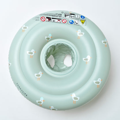 Sunnylife Sammy The Seagull Baby Seat Float - Green