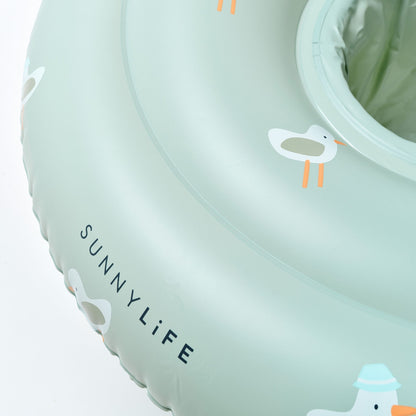 Sunnylife Sammy The Seagull Baby Seat Float - Green