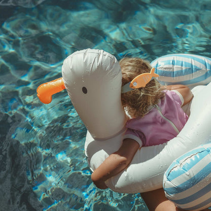 Sunnylife Sammy The Seagull Inflatable Pool Ring - Blue Stripe
