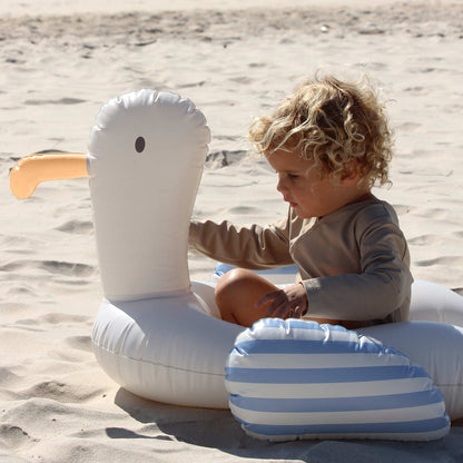 Sunnylife Sammy The Seagull Inflatable Pool Ring - Blue Stripe