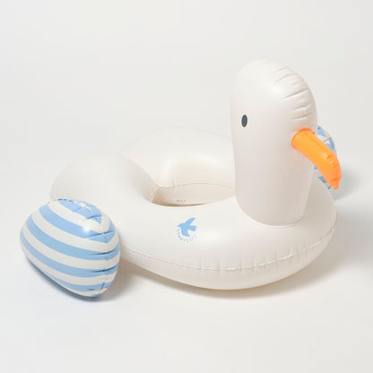 Sunnylife Sammy The Seagull Inflatable Pool Ring - Blue Stripe