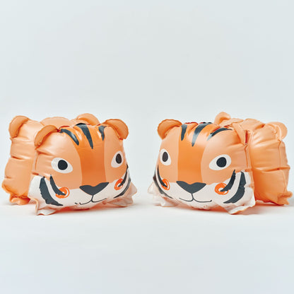 Sunnylife Tino The Tiger Inflatable Arm Bands - Clay