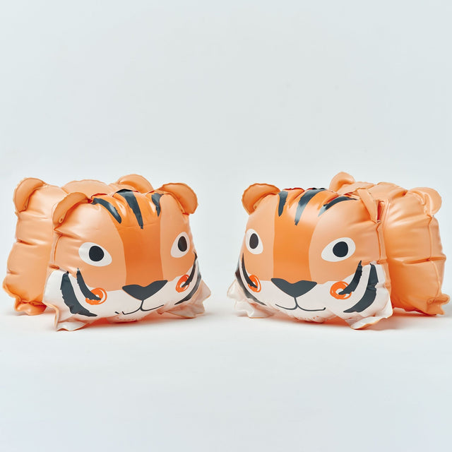 Sunnylife Tino The Tiger Inflatable Arm Bands - Clay