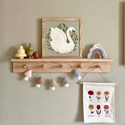 Kid of the Village Swan Fine Art Print - Sage
