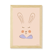 Hibou Design Sylvie Rabbit Art Print - Lilac