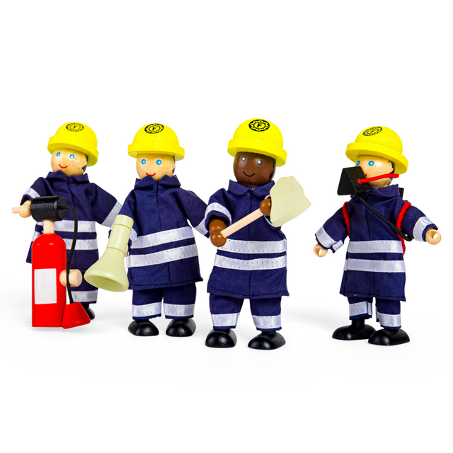 Tidlo Wooden Firefighters Toy Set
