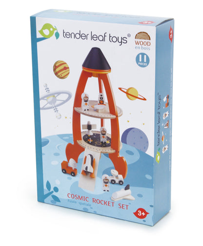 Tender Leaf Wooden Cosmic Rocket Playset