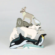Tender Leaf Wooden Polar Animals Set / Shelf