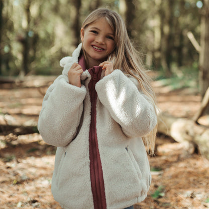 Toastie Sherpa EcoReversible Puffer Jacket - Berry