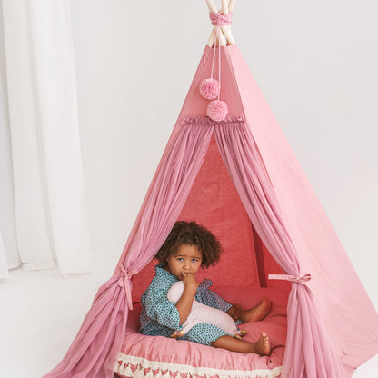 MiniCamp Fairy Teepee Play Tent With Tulle - Rose