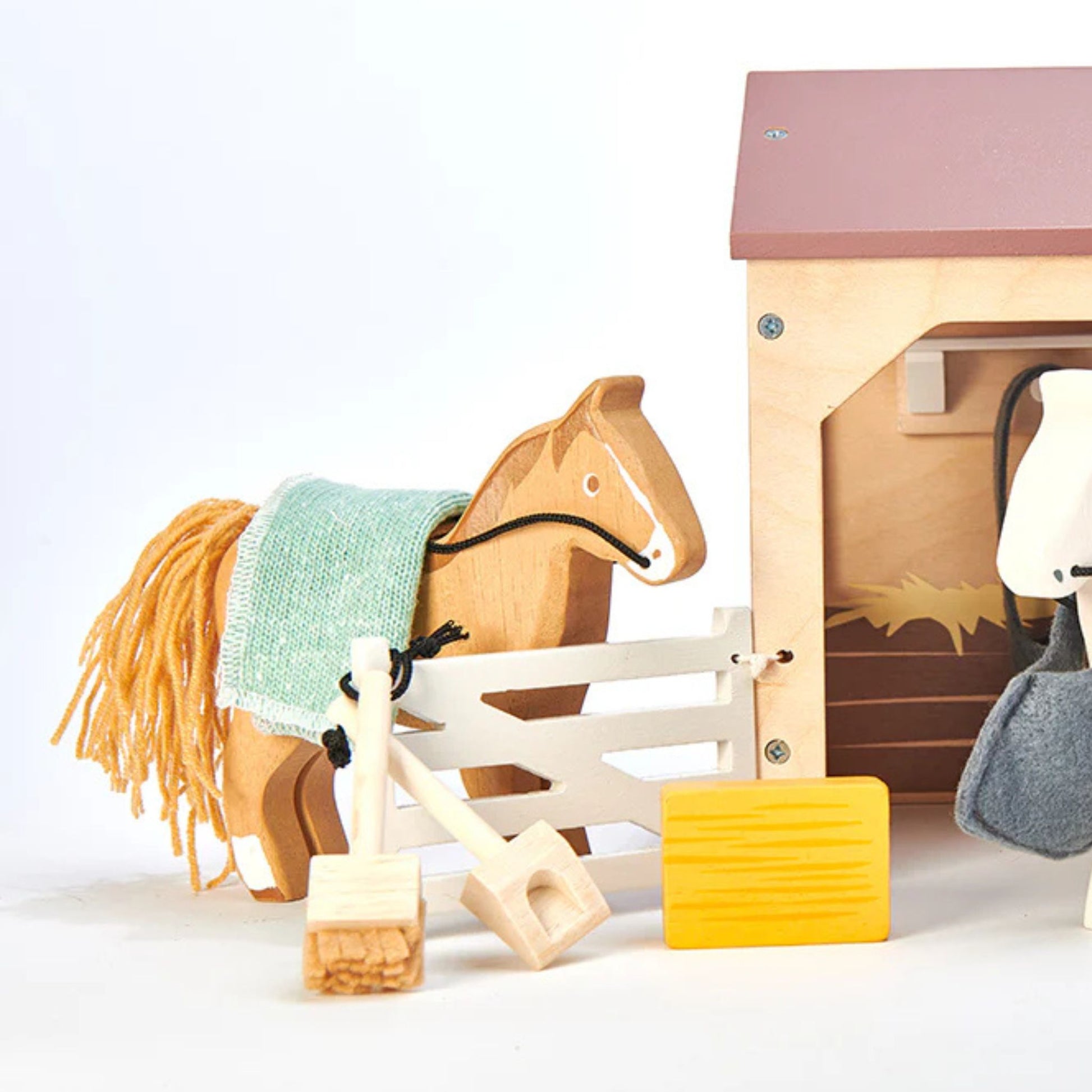 Tender Leaf Toys The Stables Wooden Set