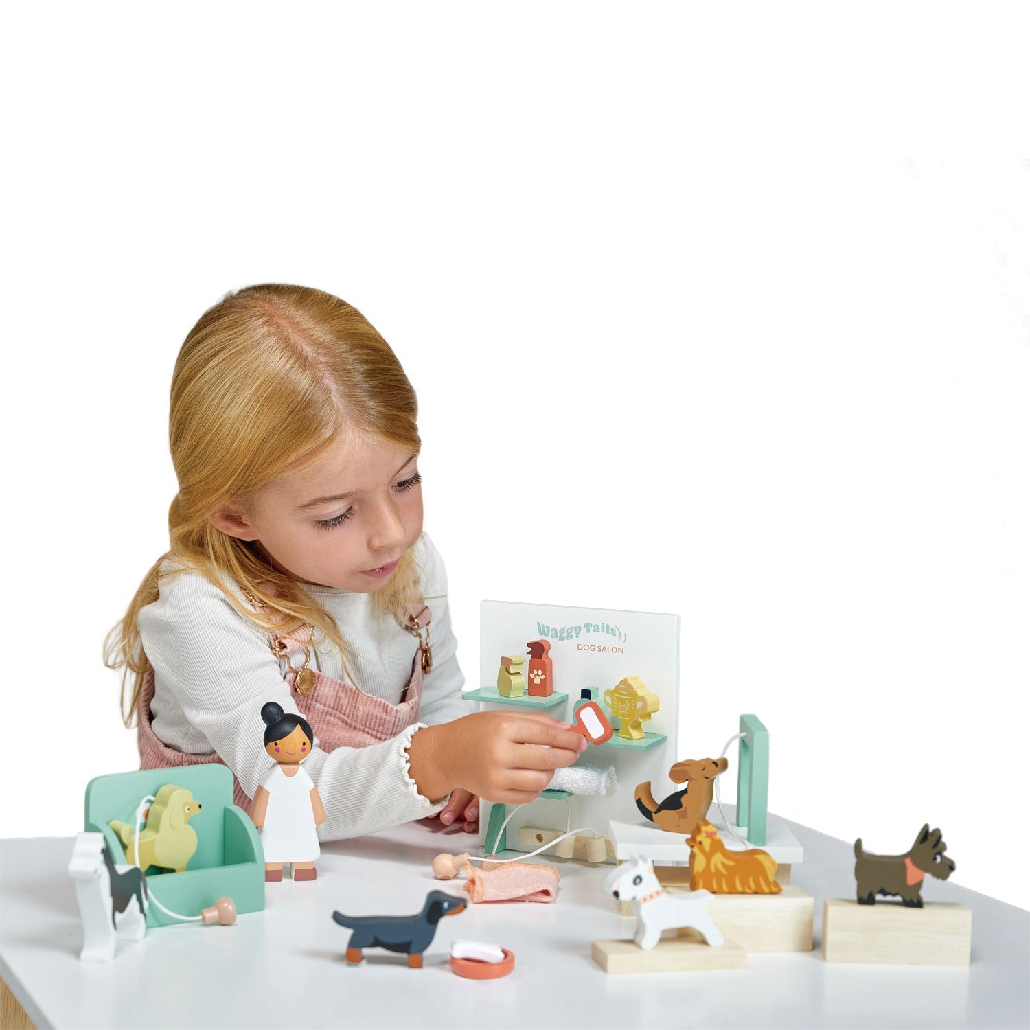 Tender Leaf Toys Waggy Tails Dog Salon  - Wooden Dog Grooming salon