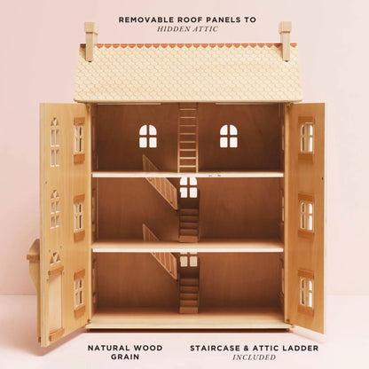 Le Toy Van The Grand Natural Wooden Dolls House