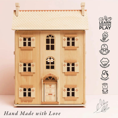 Le Toy Van The Grand Natural Wooden Dolls House