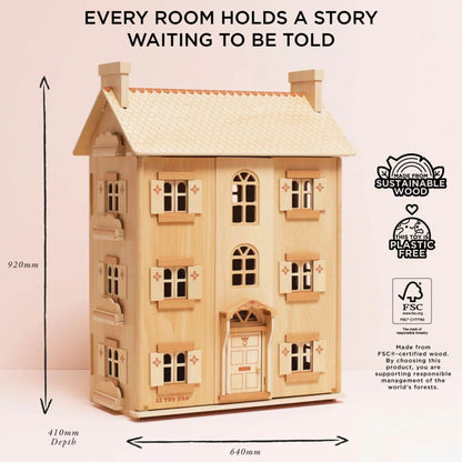 Le Toy Van The Grand Natural Wooden Dolls House