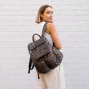 Tiba + Marl Alto Changing Backpack - Brown Tonal Leopard