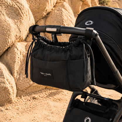 Tiba + Marl Mini Luna Drawstring Stroller Bag - Black