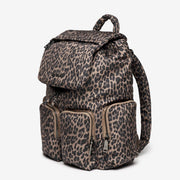Tiba + Marl Alto Changing Backpack - Brown Leopard Print