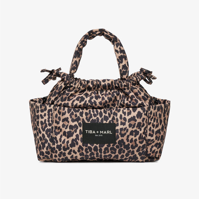 Tiba + Marl Mini Luna Drawstring Stroller Bag - Leopard Print