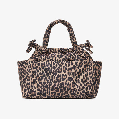 Tiba + Marl Mini Luna Drawstring Stroller Bag - Leopard Print