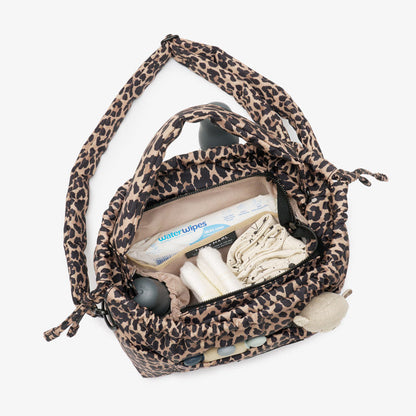 Tiba + Marl Mini Luna Drawstring Stroller Bag - Leopard Print