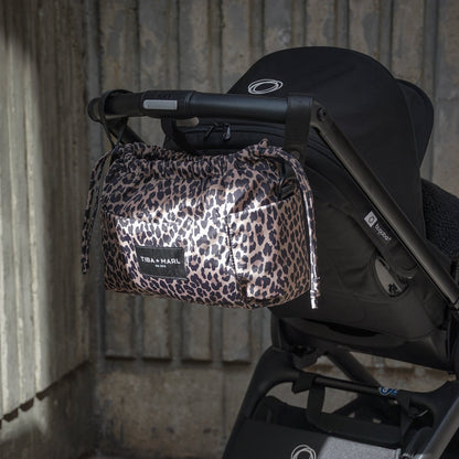 Tiba + Marl Mini Luna Drawstring Stroller Bag - Leopard Print