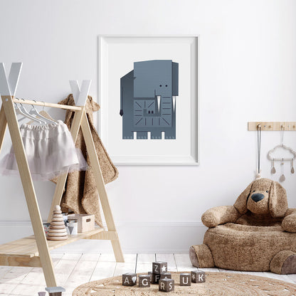 Tigercub Prints Minimal Safari Animals Nursery Prints Set of 4