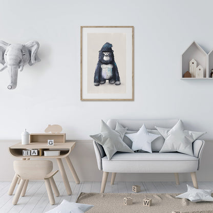 Tigercub Prints Neutral Jungle Safari Animal Nursery Prints Set of 3 - Gorilla