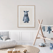 Tigercub Prints Neutral Jungle Safari Animal Nursery Prints Set of 3 - Rhino