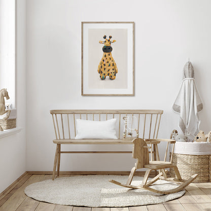 Tigercub Prints Neutral Giraffe Safari Nursery Print