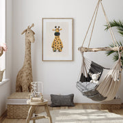 Tigercub Prints Neutral Giraffe Safari Nursery Print