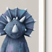 Tigercub Prints Triceratops Dinosaur Nursery Print