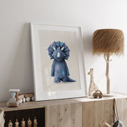 Tigercub Prints Triceratops Dinosaur Nursery Print