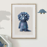 Tigercub Prints Triceratops Dinosaur Nursery Print