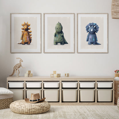 Tigercub Prints Dinosaur Nursery Prints Set of 3