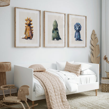 Tigercub Prints Dinosaur Nursery Prints Set of 3