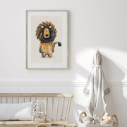 Tigercub Prints Neutral Lion Safari Nursery Print