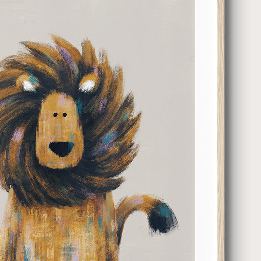 Tigercub Prints - Neutral Safari Rory The Lion Print