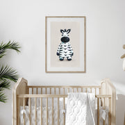 Tigercub Prints Neutral Safari Zebra Nursery Print
