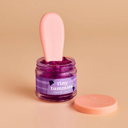 Tiny Harlow Tiny Tummies - Grape Jelly Food Jar & Spoon Set