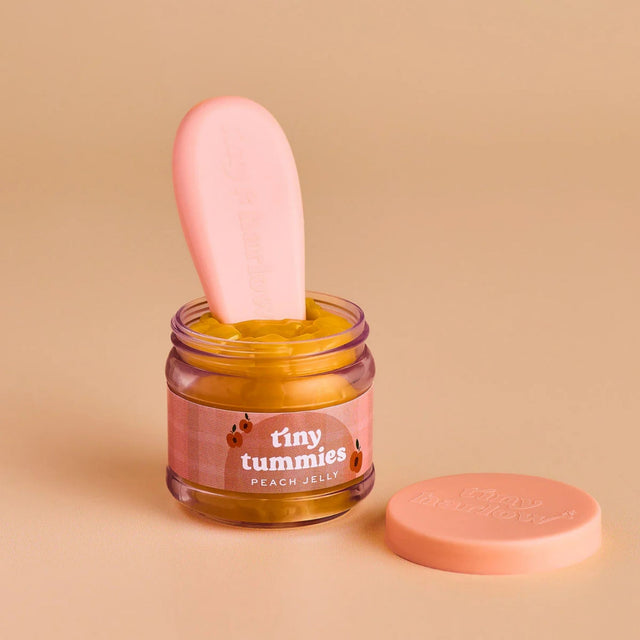 Tiny Harlow Tiny Tummies - Peach Jelly Food Jar & Spoon Set