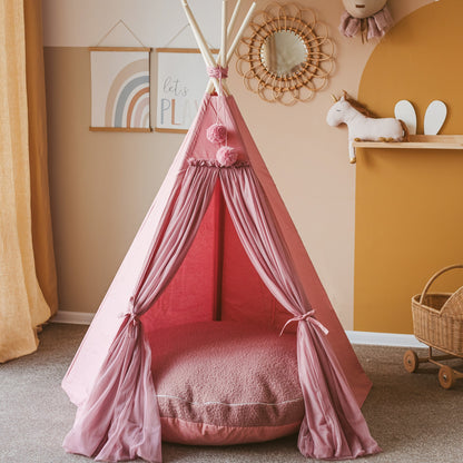 MiniCamp Fairy Teepee Play Tent With Tulle - Rose