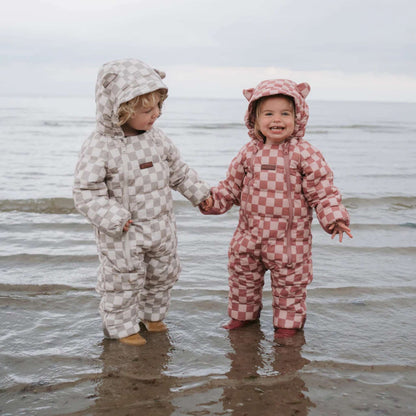 Toastie Quilted Cloud Onesie - Sage Checkerboard