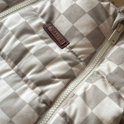 Toastie Quilted Cloud Onesie - Sage Checkerboard